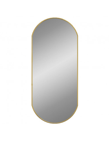 Specchio da Parete Dorato 80x35 cm Ovale