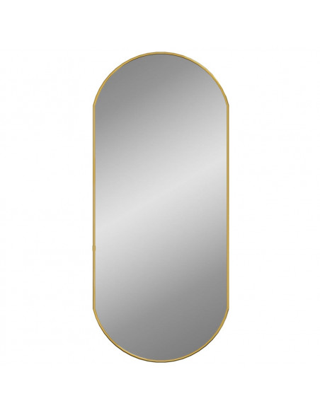 Specchio da Parete Dorato 80x35 cm Ovale