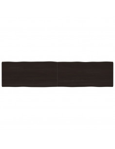 Piano Tavolo Marrone Scuro 220x50x(2-4)cm Rovere Non Trattato 2