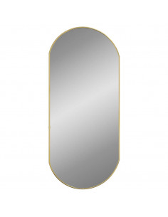 Specchio da Parete Dorato 90x40 cm Ovale 2