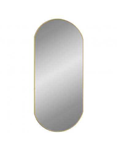 Specchio da Parete Dorato 90x40 cm Ovale
