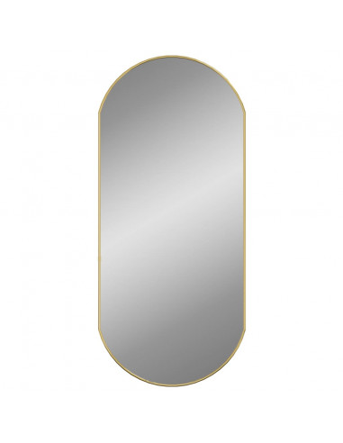 Specchio da Parete Dorato 90x40 cm Ovale