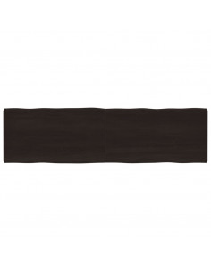 Piano Tavolo Marrone Scuro 220x60x(2-6)cm Rovere Non Trattato 2