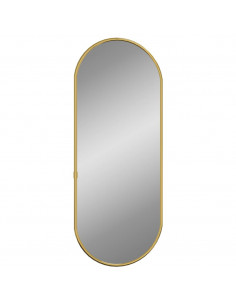 Specchio da Parete Dorato 60x25 cm Ovale 2