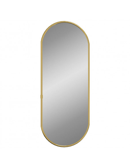 Specchio da Parete Dorato 60x25 cm Ovale