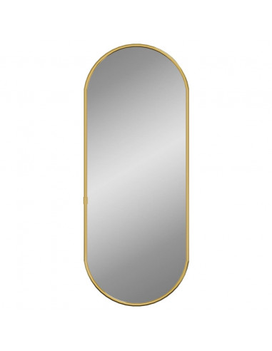 Specchio da Parete Dorato 60x25 cm Ovale