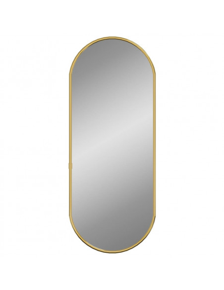 Specchio da Parete Dorato 60x25 cm Ovale