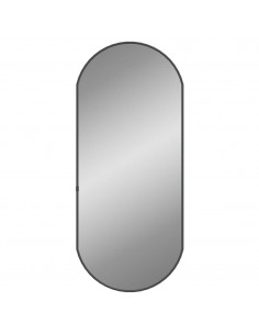 Specchio da Parete Nero 70x30 cm Ovale 2