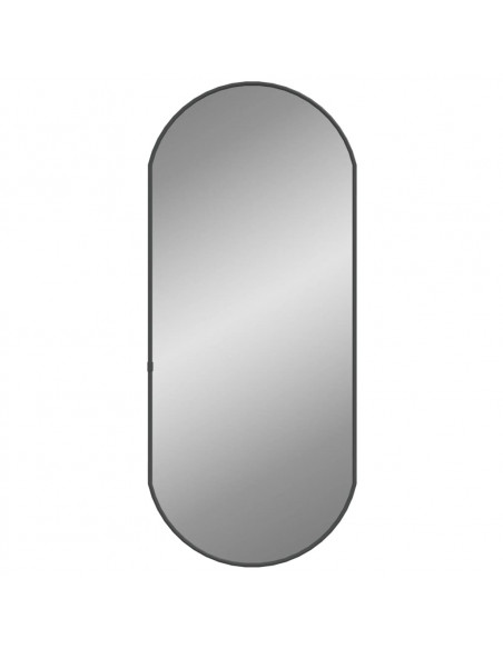 Specchio da Parete Nero 70x30 cm Ovale