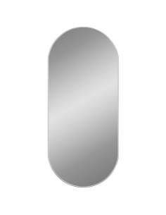 Specchio da Parete Argento 100x45 cm Ovale 2