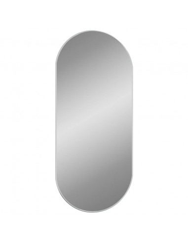 Specchio da Parete Argento 100x45 cm Ovale