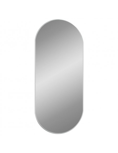 Specchio da Parete Argento 100x45 cm Ovale