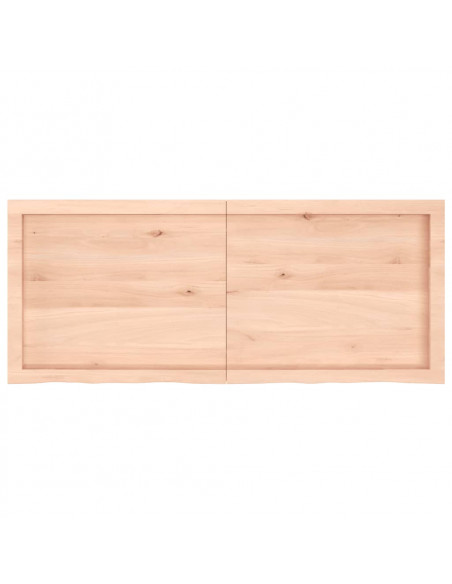 Piano per Tavolo 120x50x(2-4)cm in Rovere Massello Non Trattato