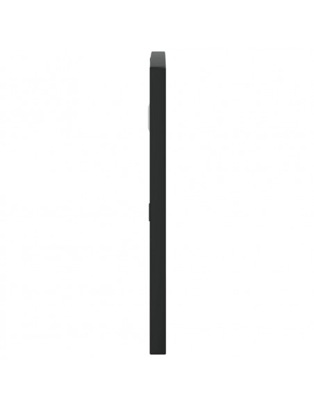 Specchio da Parete Nero 60x30 cm Arco in Ferro