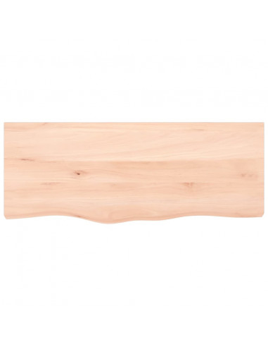 Piano per Tavolo 100x40x(2-4)cm in Rovere Massello Non Trattato