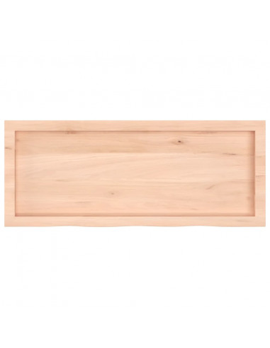 Piano per Tavolo 100x40x(2-4)cm in Rovere Massello Non Trattato