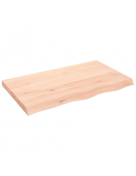 Piano per Tavolo 100x60x(2-6)cm in Rovere Massello Non Trattato
