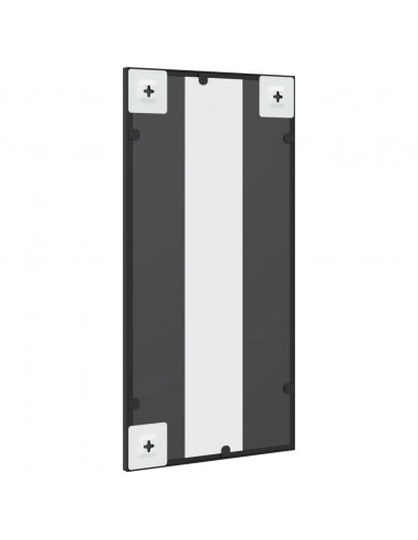 Specchio da Parete Nero 30x60 cm Rettangolare in Ferro