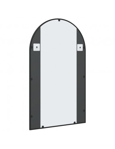 Specchio da Parete Nero 60x100 cm Arco in Ferro