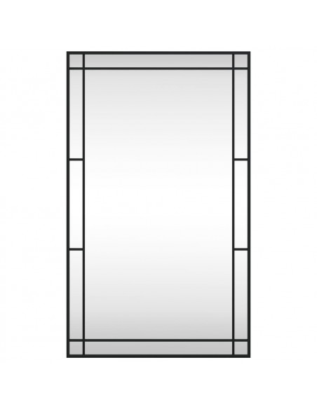 Specchio da Parete Nero 60x100 cm Rettangolare in Ferro