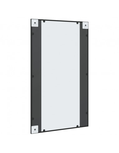 Specchio da Parete Nero 60x100 cm Rettangolare in Ferro