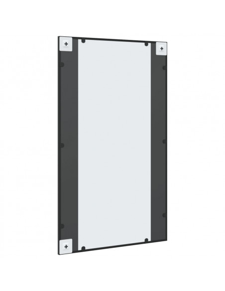 Specchio da Parete Nero 60x100 cm Rettangolare in Ferro