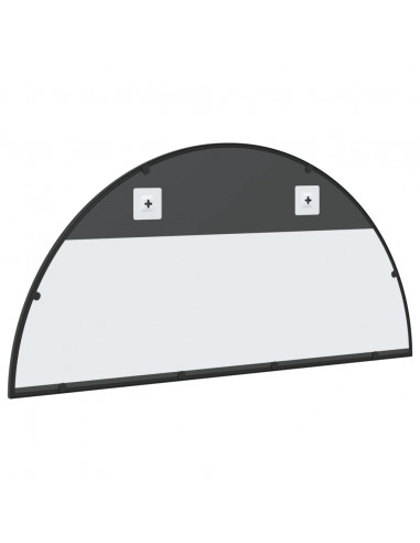 Specchio da Parete Nero 100x50 cm Arco in Ferro