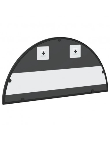 Specchio da Parete Nero 60x30 cm Arco in Ferro