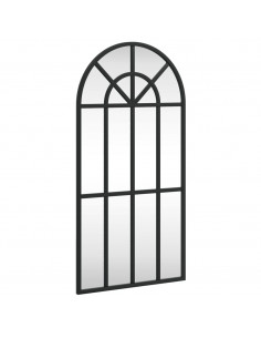 Specchio da Parete Nero 30x60 cm Arco in Ferro 2