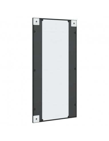 Specchio da Parete Nero 50x100 cm Rettangolare in Ferro