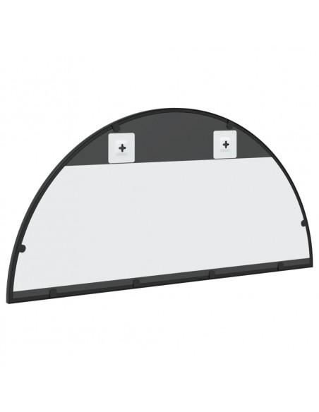Specchio da Parete Nero 80x40 cm Arco in Ferro