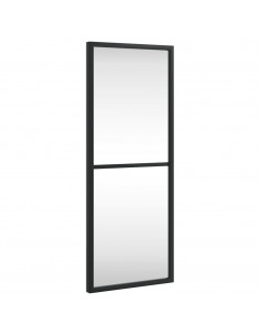 Specchio da Parete Nero 20x50 cm Rettangolare in Ferro 2