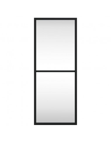 Specchio da Parete Nero 20x50 cm Rettangolare in Ferro