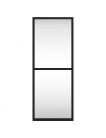 Specchio da Parete Nero 20x50 cm Rettangolare in Ferro