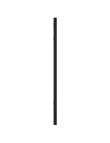 Specchio da Parete Nero 20x50 cm Rettangolare in Ferro