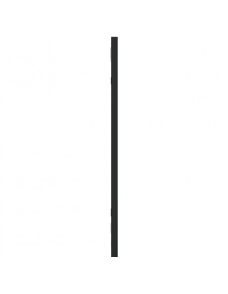 Specchio da Parete Nero 20x50 cm Rettangolare in Ferro