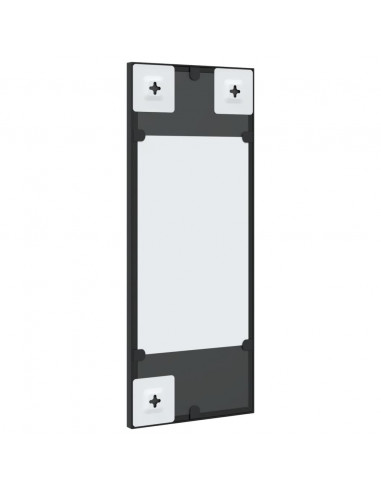 Specchio da Parete Nero 20x50 cm Rettangolare in Ferro