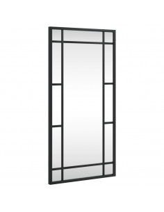 Specchio da Parete Nero 30x60 cm Rettangolare in Ferro 2