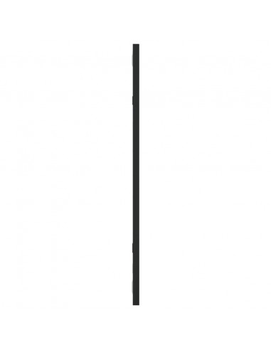 Specchio da Parete Nero 30x60 cm Rettangolare in Ferro