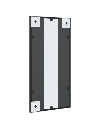 Specchio da Parete Nero 30x60 cm Rettangolare in Ferro