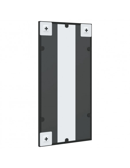 Specchio da Parete Nero 30x60 cm Rettangolare in Ferro