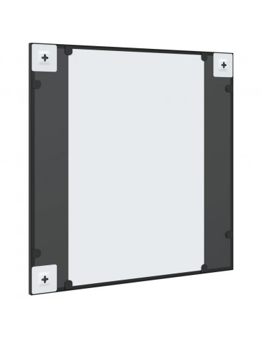 Specchio da Parete Nero 60x60 cm Quadrato in Ferro