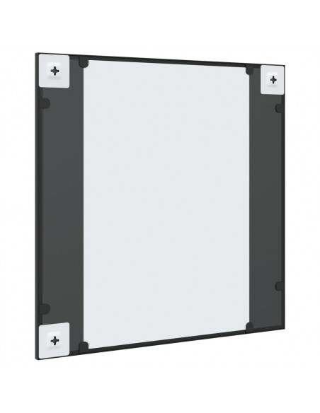 Specchio da Parete Nero 60x60 cm Quadrato in Ferro