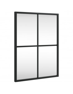 Specchio da Parete Nero 30x40 cm Rettangolare in Ferro 2
