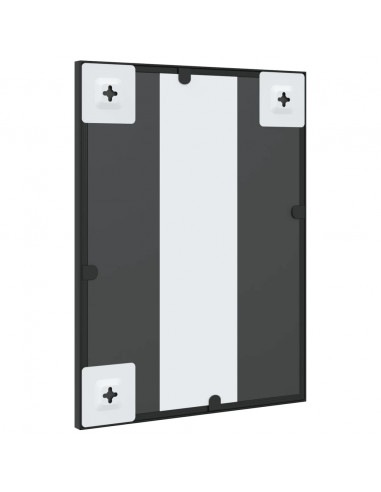 Specchio da Parete Nero 30x40 cm Rettangolare in Ferro