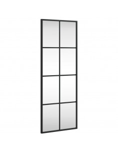 Specchio da Parete Nero 30x80 cm Rettangolare in Ferro 2
