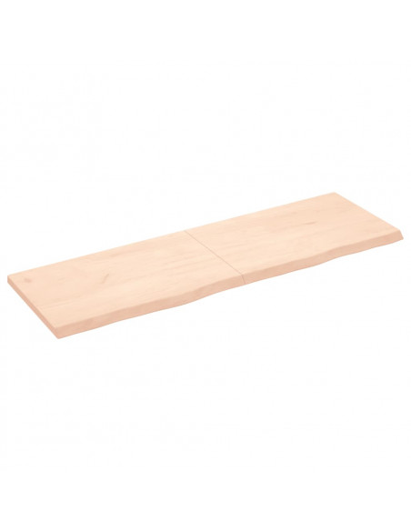 Piano per Tavolo 160x50x(2-4)cm in Rovere Massello Non Trattato