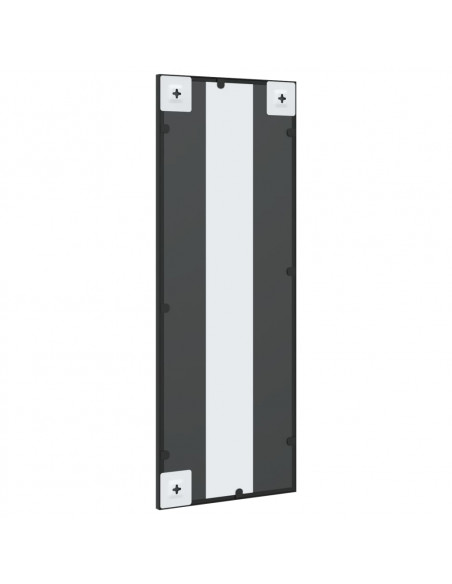 Specchio da Parete Nero 30x80 cm Rettangolare in Ferro