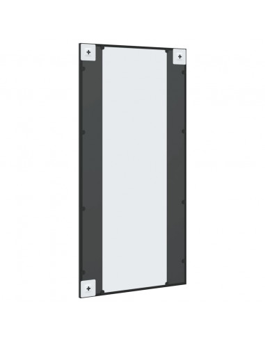 Specchio da Parete Nero 50x100 cm Rettangolare in Ferro