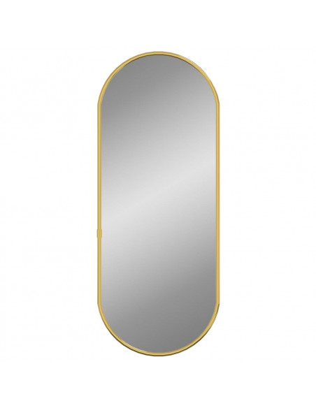 Specchio da Parete Dorato 50x20 cm Ovale
